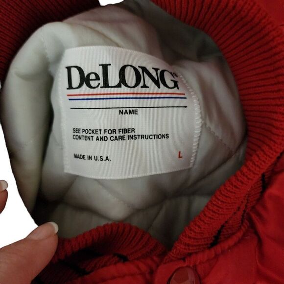 Vintage 80s Suzuki Satin Bomber Jacket Mens Size L Red - Picture 6 of 7